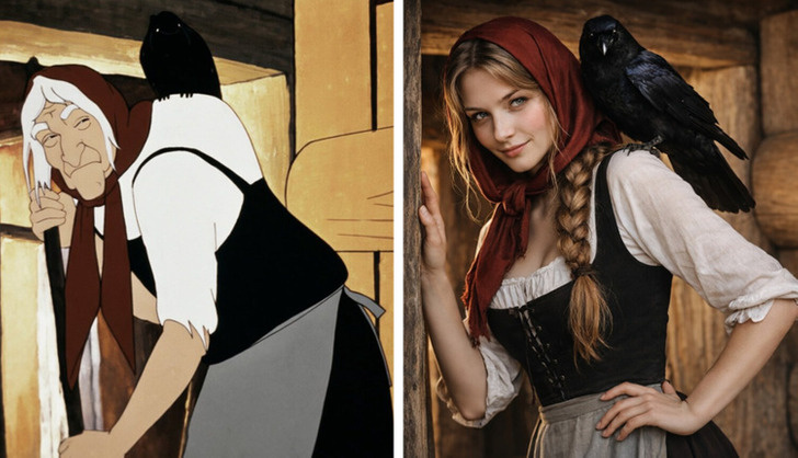 Кадр из мультфильма, фотомонтаж