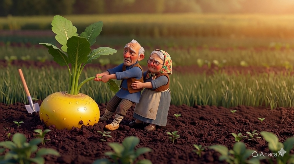Ну вот же лопата рядом лежит!