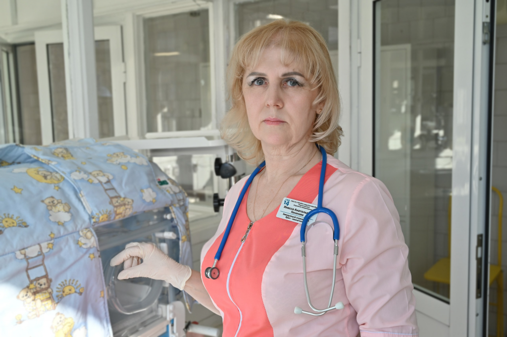 Инесса Кононотва в ПИТ новорожденных