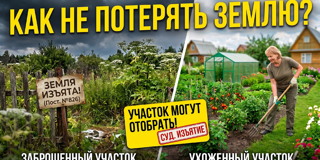 «УЧАСТОК МОГУТ ОТОБРАТЬ»: КАК НЕ ПОПАСТЬ ПОД НОВЫЕ ПРАВИЛА ИЗЪЯТИЯ ЗЕМЛИ И ПРИ ЧЁМ ТУТ ПРАВИЛЬНЫЙ ВЫБОР ИНСТРУМЕНТА