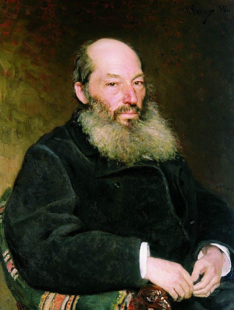 Илья Репин «Портрет поэта А.А.Фета» (1882). Холст, масло. 82 x 64 см. Государственная Третьяковская Галерея, Москва, Россия