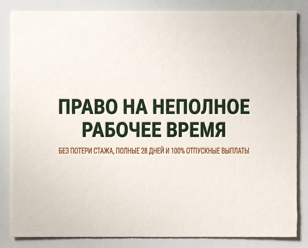 Право на неполное рабочее время