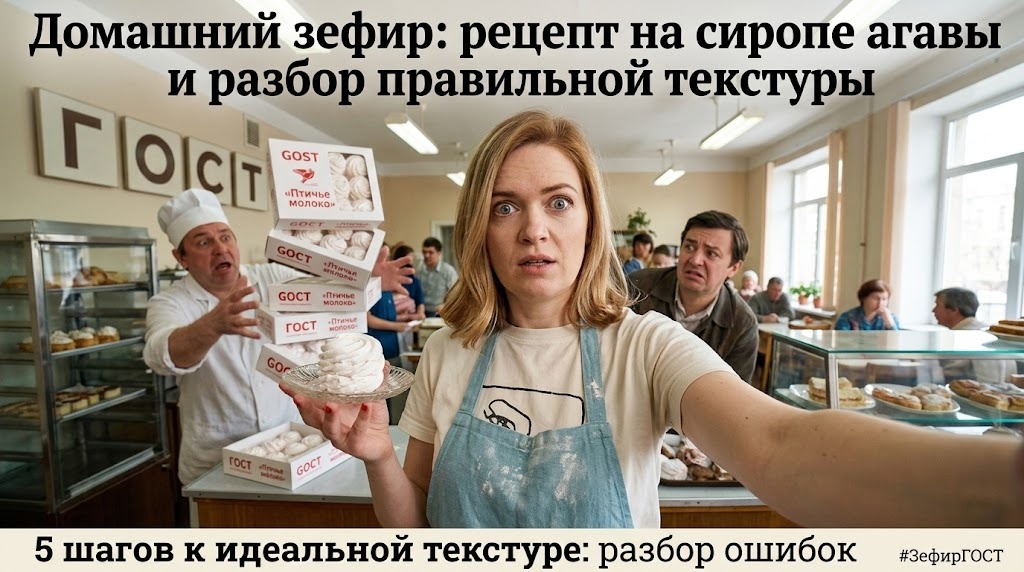   Пример идеальной текстуры домашнего зефира на сиропе агавы. admin
