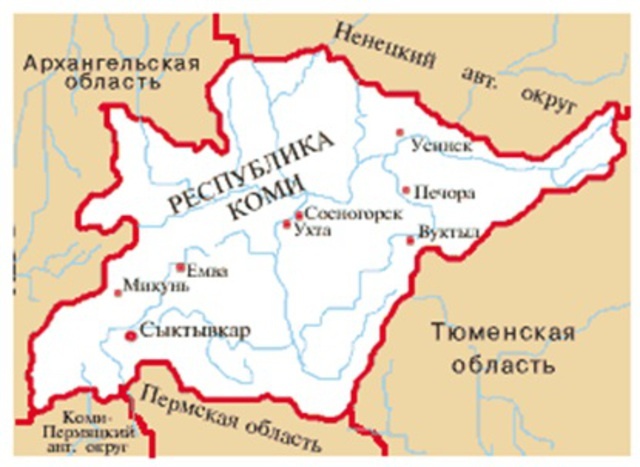 Ухта на карте.  фото: яндекс.