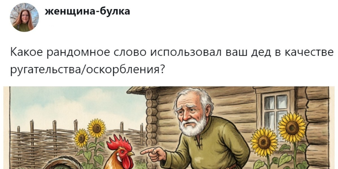 Чудо, редиска, прохиндейчик, цынтрапуп: пользователи рассказали, как их деды ругались без мата