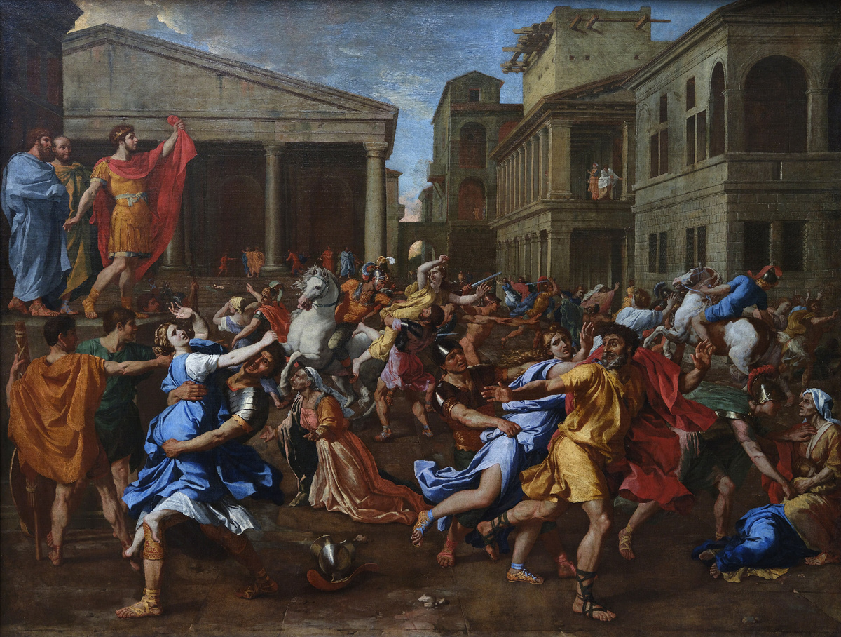 Никола Пуссен, "Похищение сабинянок" (Лувр, 1638).