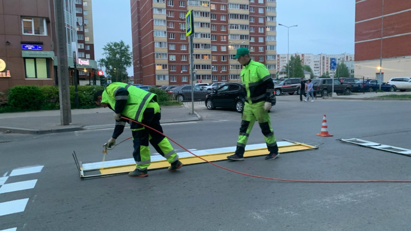 В Наро-Фоминске обновили дорожную разметку у храма и на улице Московской