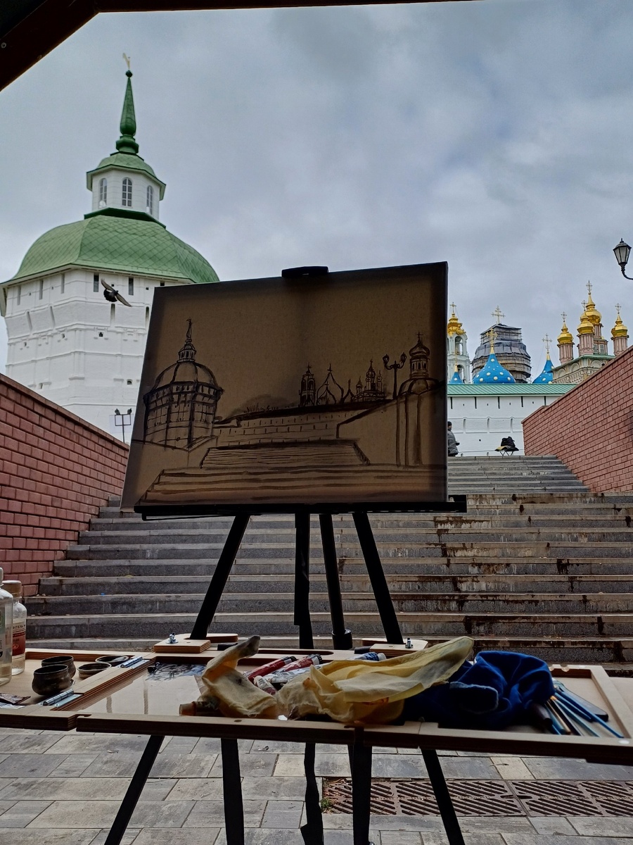 Один из многих пленэров в Сергиевом Посаде