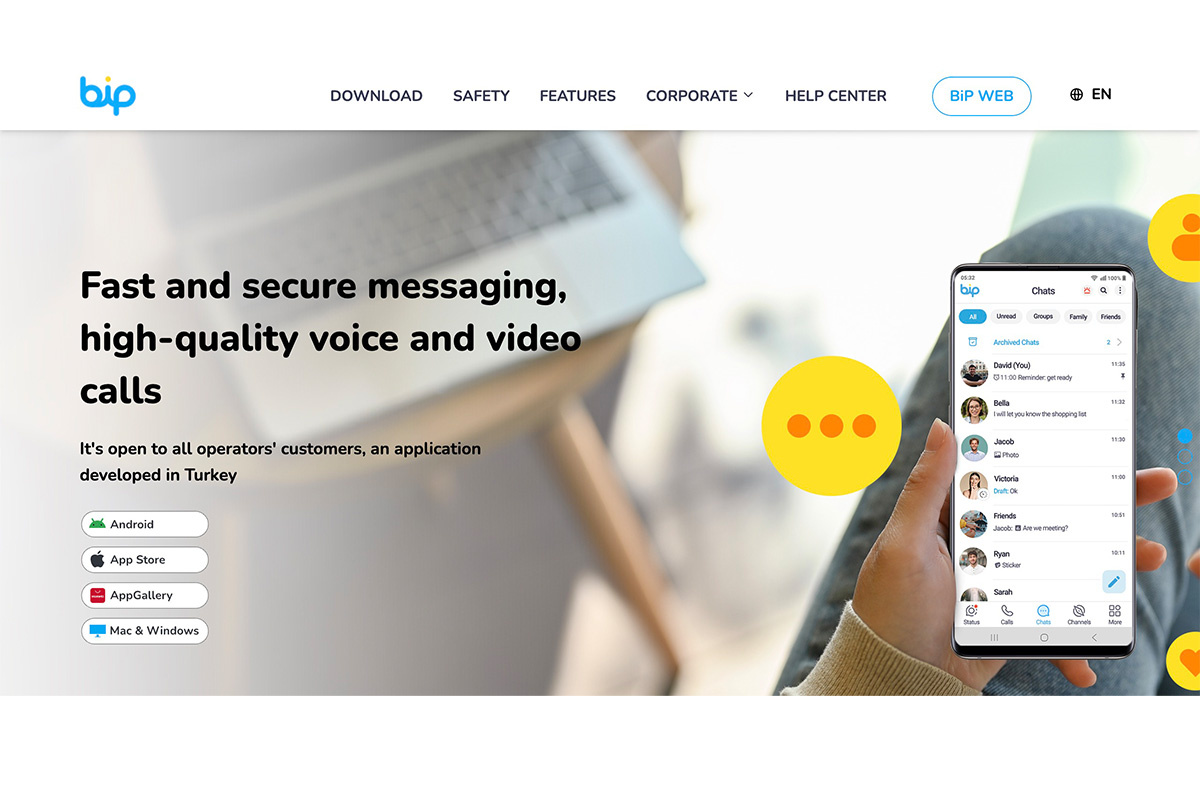 Bip.com📷Мессенджером BiP пользуются в 192 странах мира