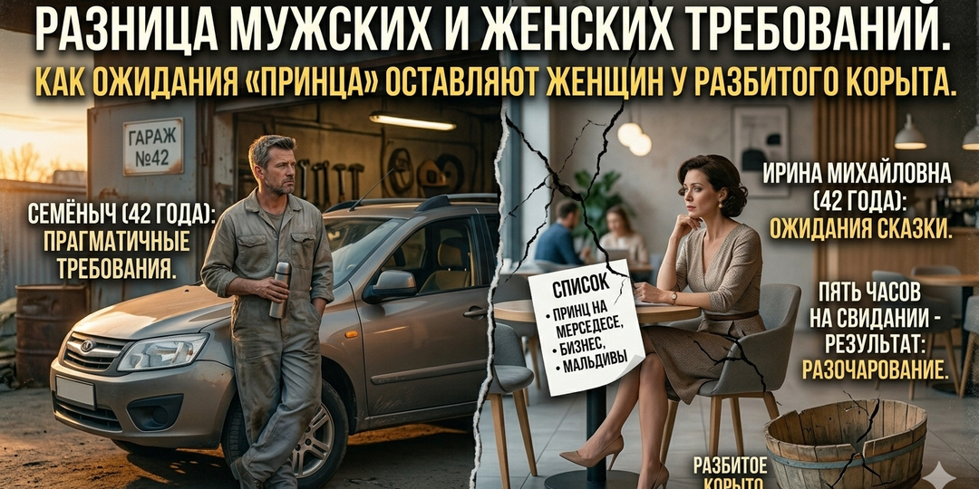 Разница мужских, и женских требований. Как ожидания «Принца» оставляют женщин у разбитого корыта