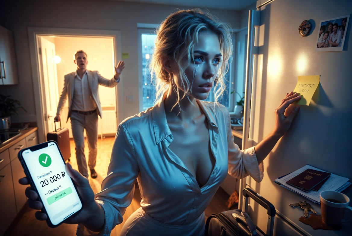 6 ЛЕТ ОН ПЕРЕВОДИЛ ДЕНЬГИ ДРУГОЙ… А ЖЕНА ОСТАВИЛА ЕМУ ОДИН СТИКЕР НА ХОЛОДИЛЬНИКЕ