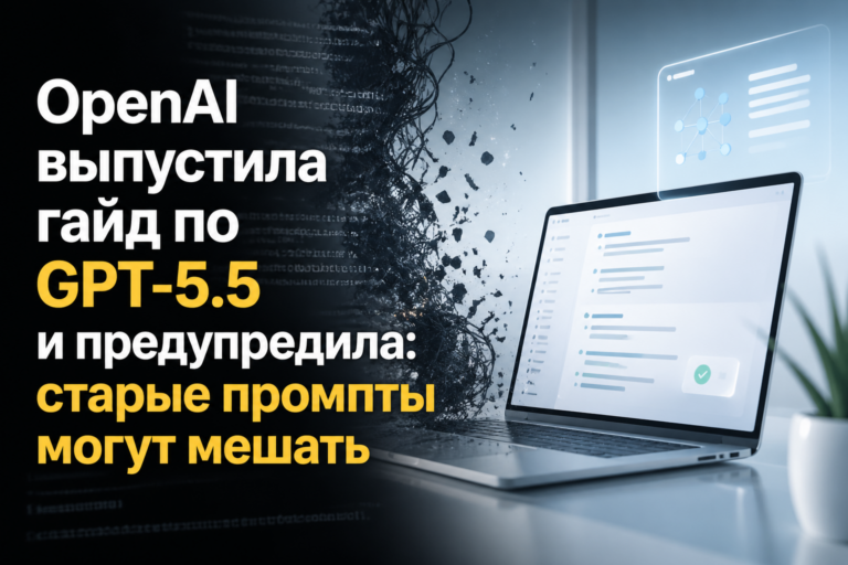    OpenAI выпустила гайд по GPT-5.5: старые промпты могут мешать. Узнайте, как правильно мигрировать промпты и оптимизировать новую модель.
