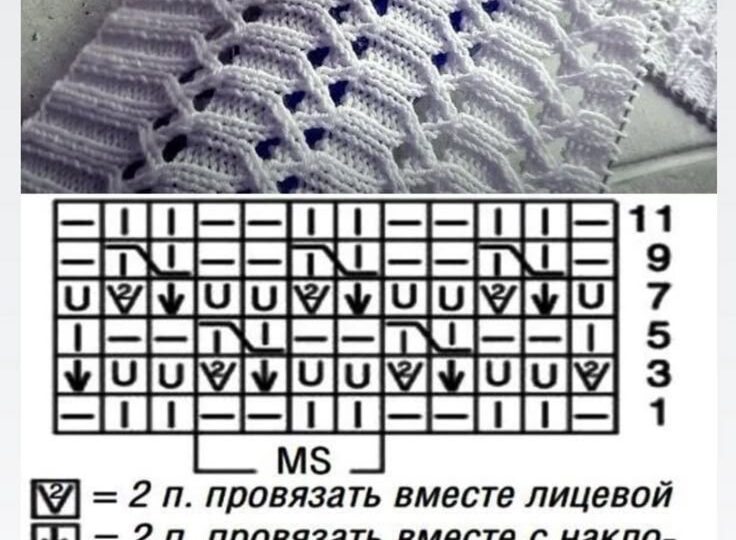 11 рельефных узоров спицами. Схемы