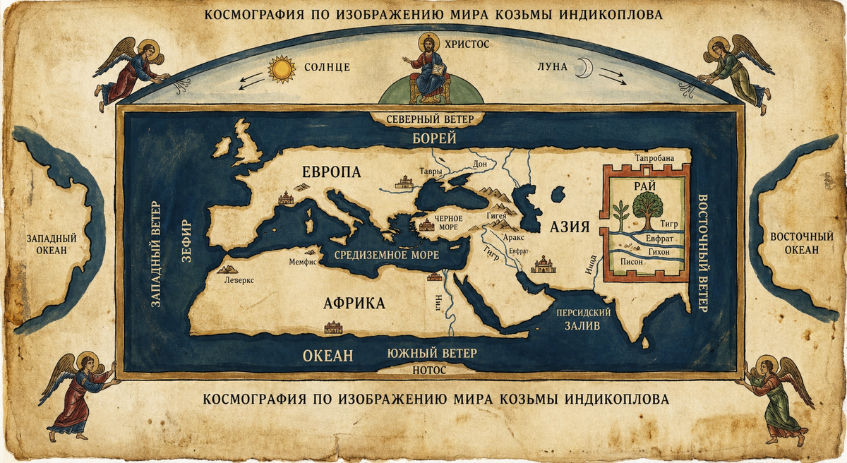 плоская земля Космы Индикоплова