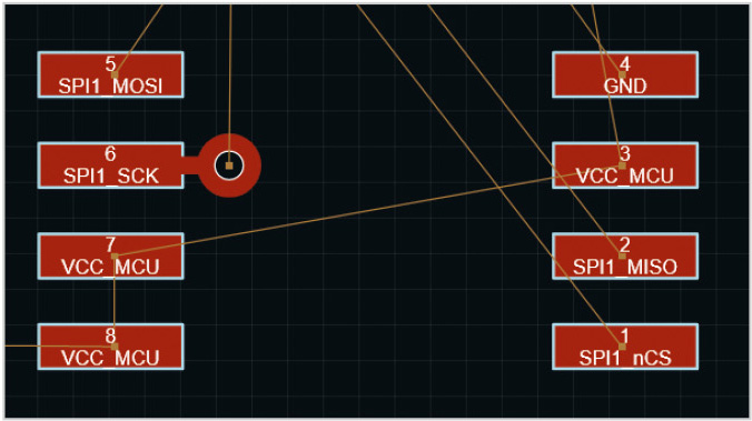 Рис. 1. Фанаут для SMD-пина 6