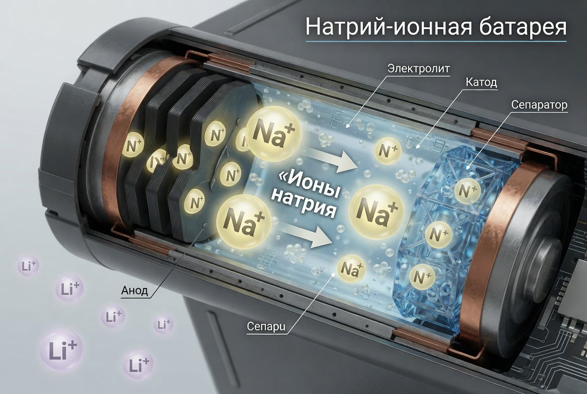 Коротко: что такое натрий-ионная батарея