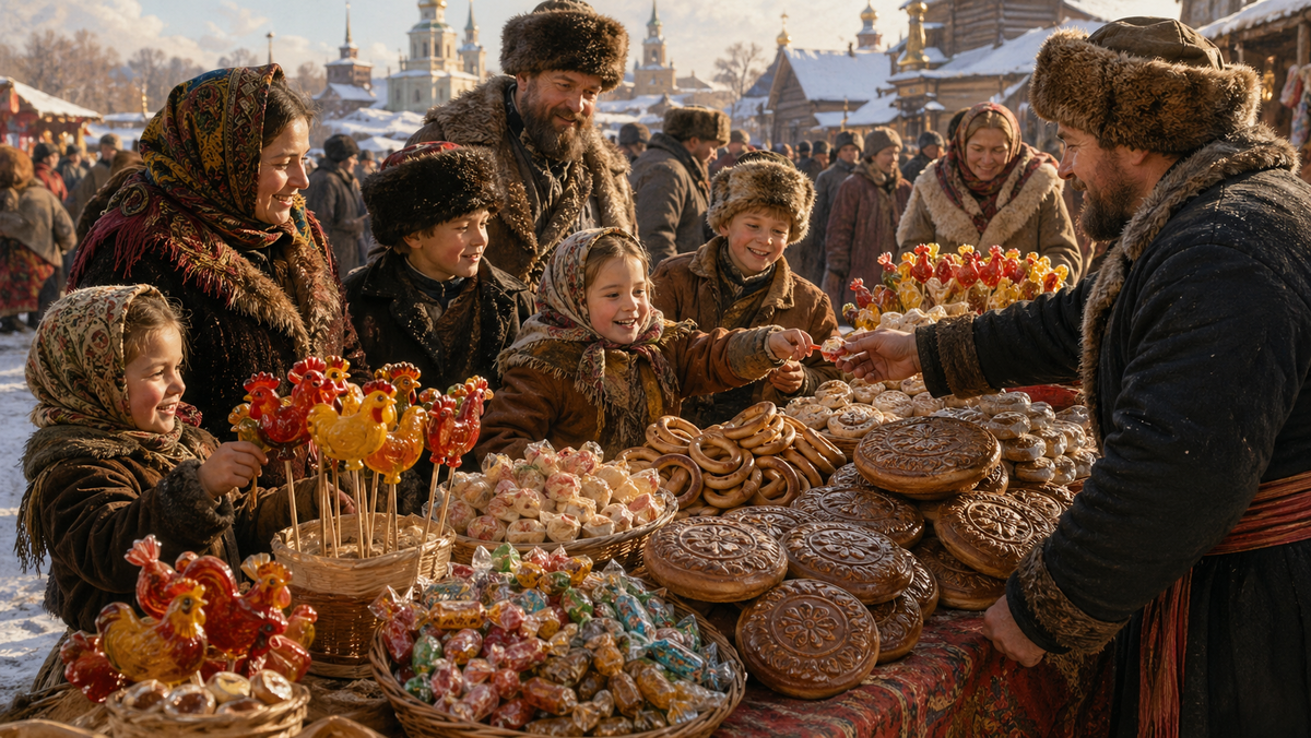 сладости на ярмарках на Руси