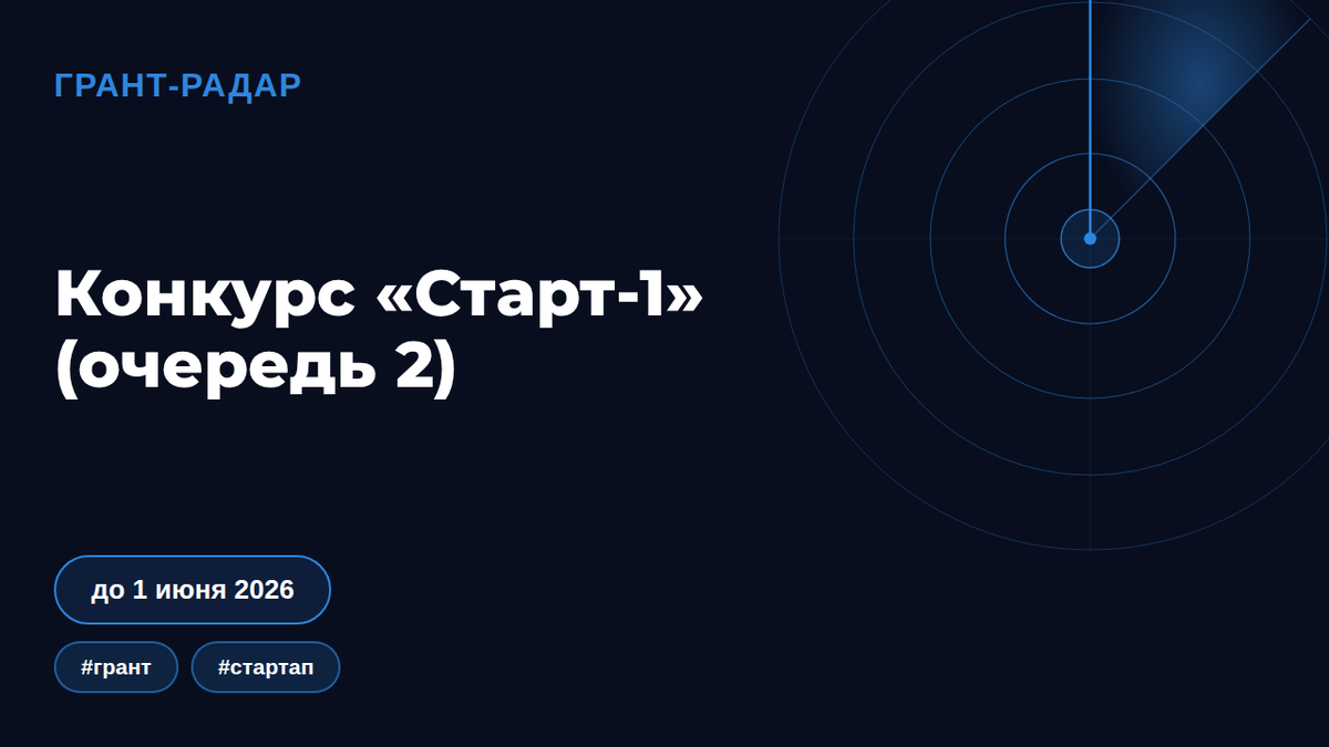 Как получить 5 млн на НИОКР: конкурс «СтТребования к участнику Конкурс «Старт-1» (очередь 2): Малое предприятие до 2 лет, Команда от 3 человек, Проект в сфере технологий. Условия гранта. SEO-ДАКонкурс «Старт-1» (очередь 2): что получает участник — Грант до 5 млн ₽, Закупка сырья и комплектующих, Проведение НИОКР. Инфографика гранта. SEO-ДАННЫЕ ИЗ YANDEX WORDSTAT (реальные данные)ННЫЕ ИЗ YANDEX WORDSTAT (реальные данные)арт-1» 2026