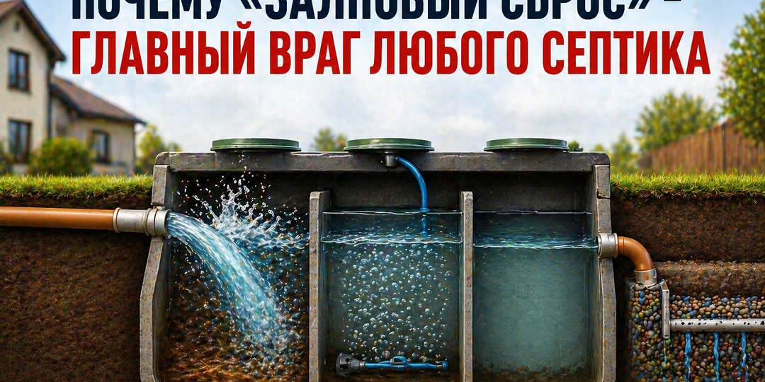 Почему залповый сброс - главный враг любого септика