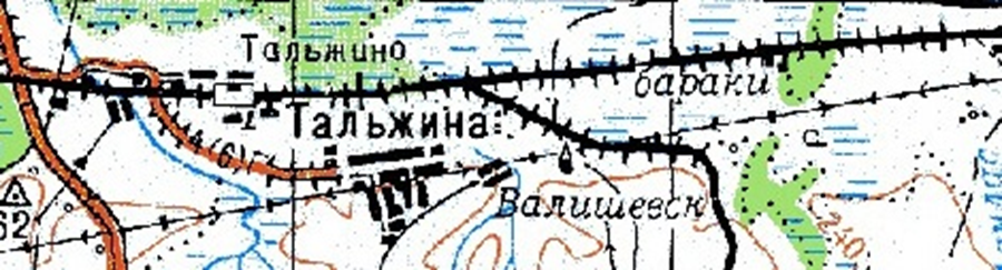 Фрагмент карты, 60-е годы.