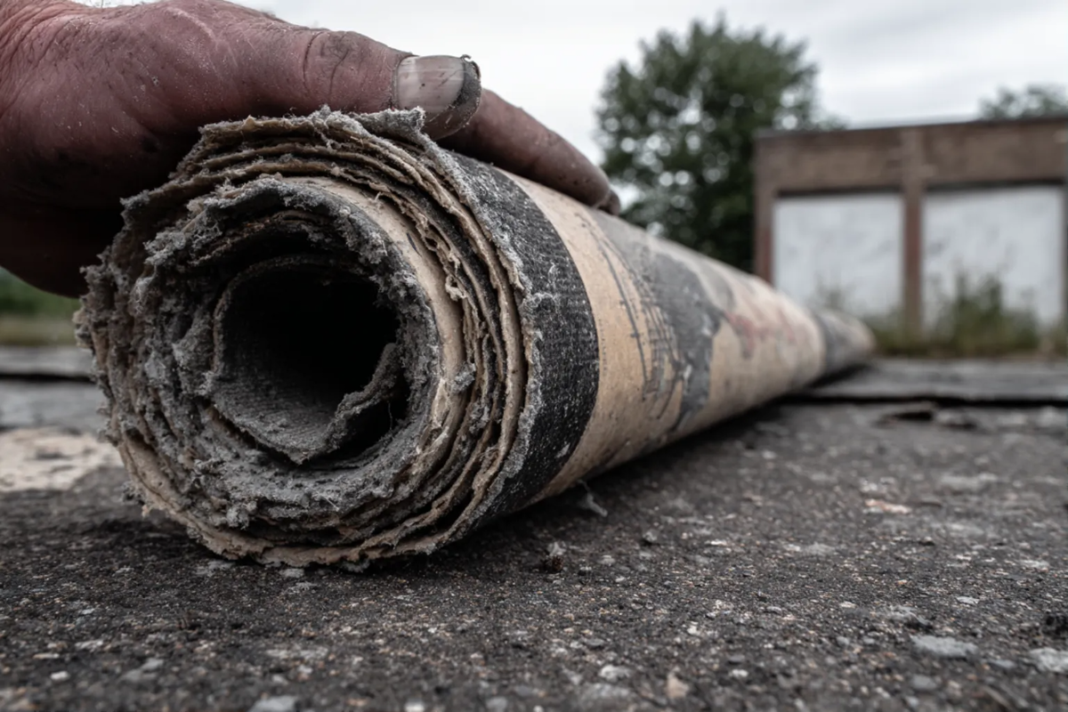 Старый рулон рубероида на стройплощадке. Фото: из архива Николаича