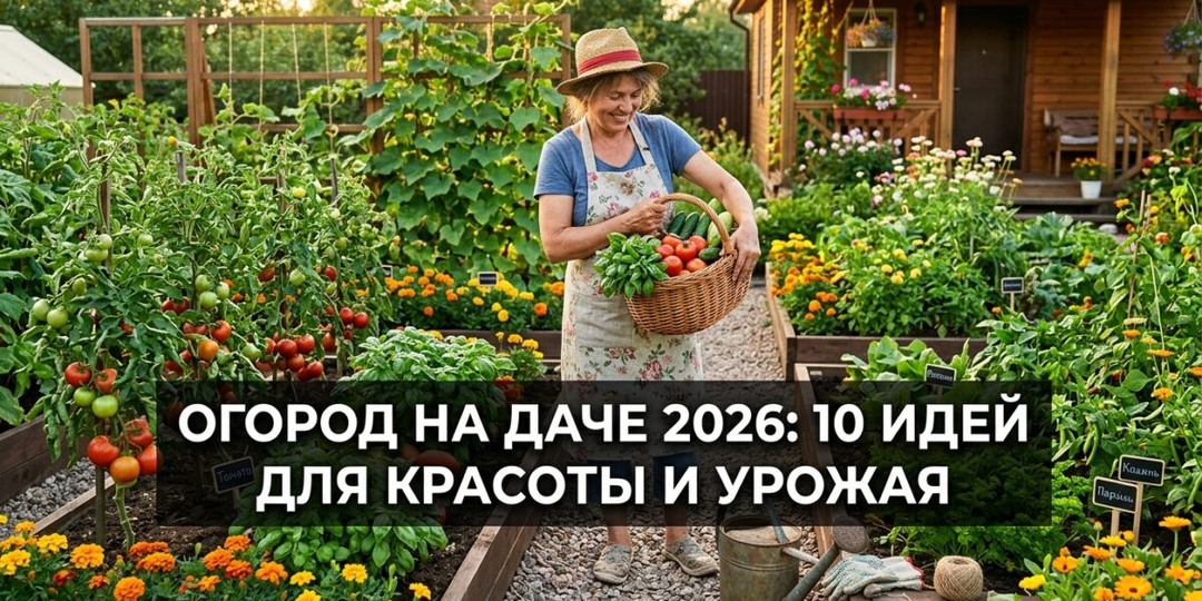 Огород на даче 2026: 10 идей для красоты и урожая
