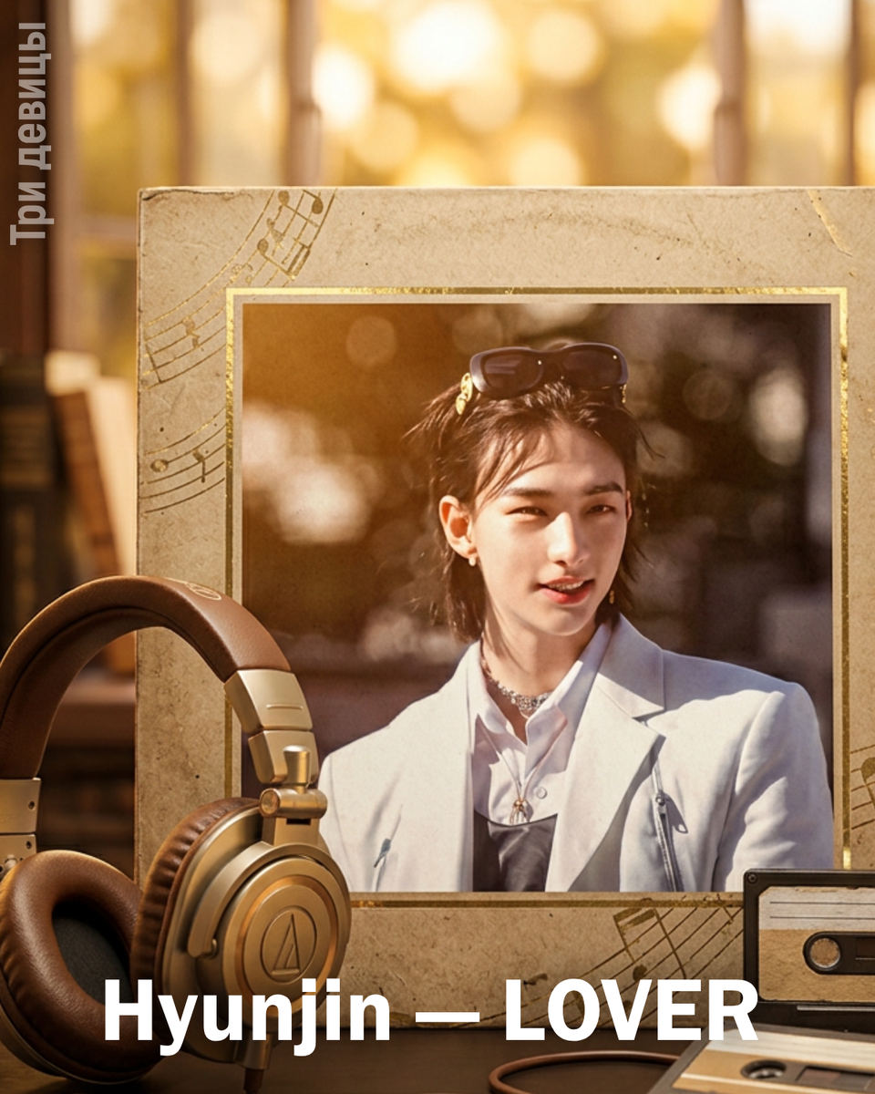 Сгенерированная обложка к посту: Hyunjin с треком LOVER