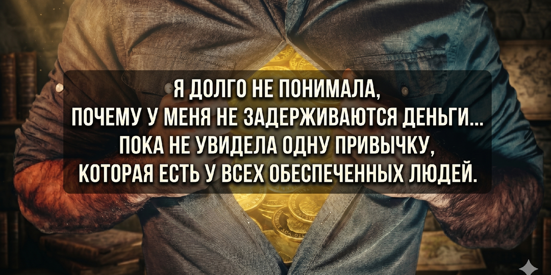 Я долго не понимала, почему у меня не задерживаются деньги… пока не увидела одну привычку, которая есть у всех обеспеченных людей.