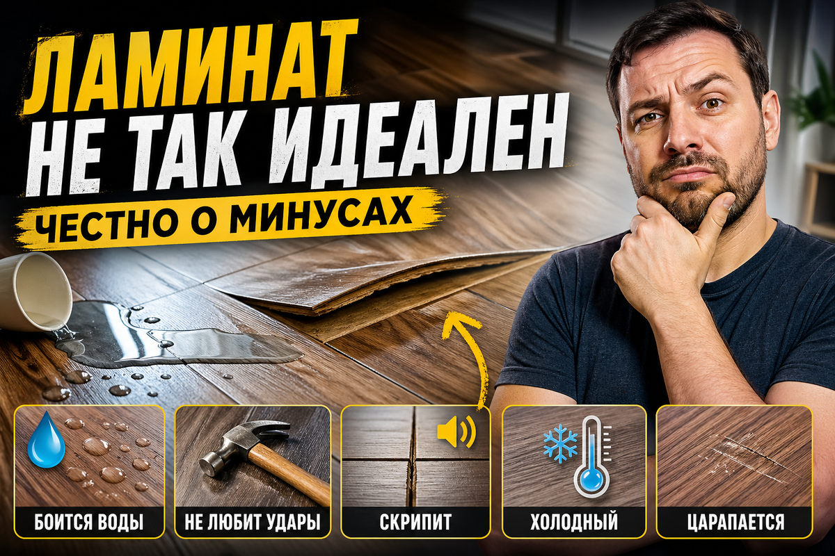 Минусы ламината