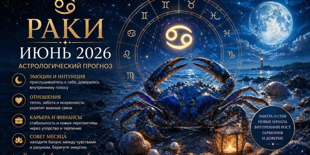 Раки - июнь 2026 астрологический прогноз