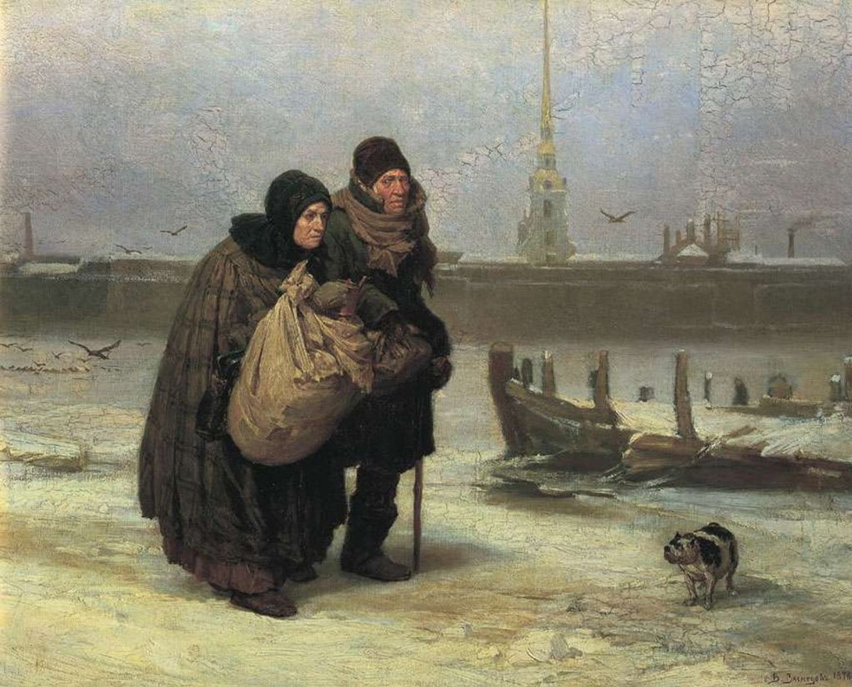 «С квартиры на квартиру» (1876). В.Васнецов