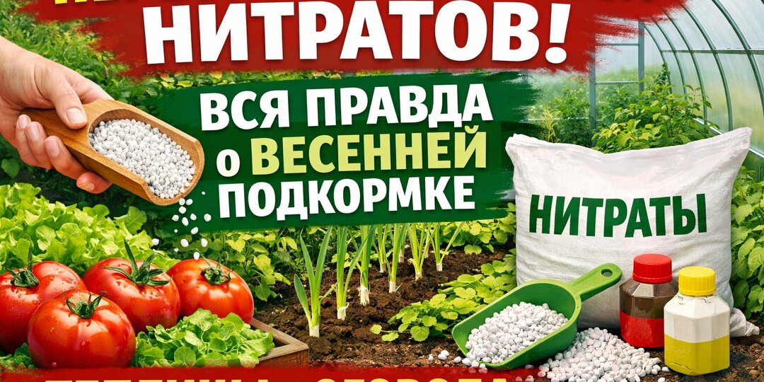 Перестаньте бояться НИТРАТОВ! Вся правда о весенней подкормке теплицы и огорода.