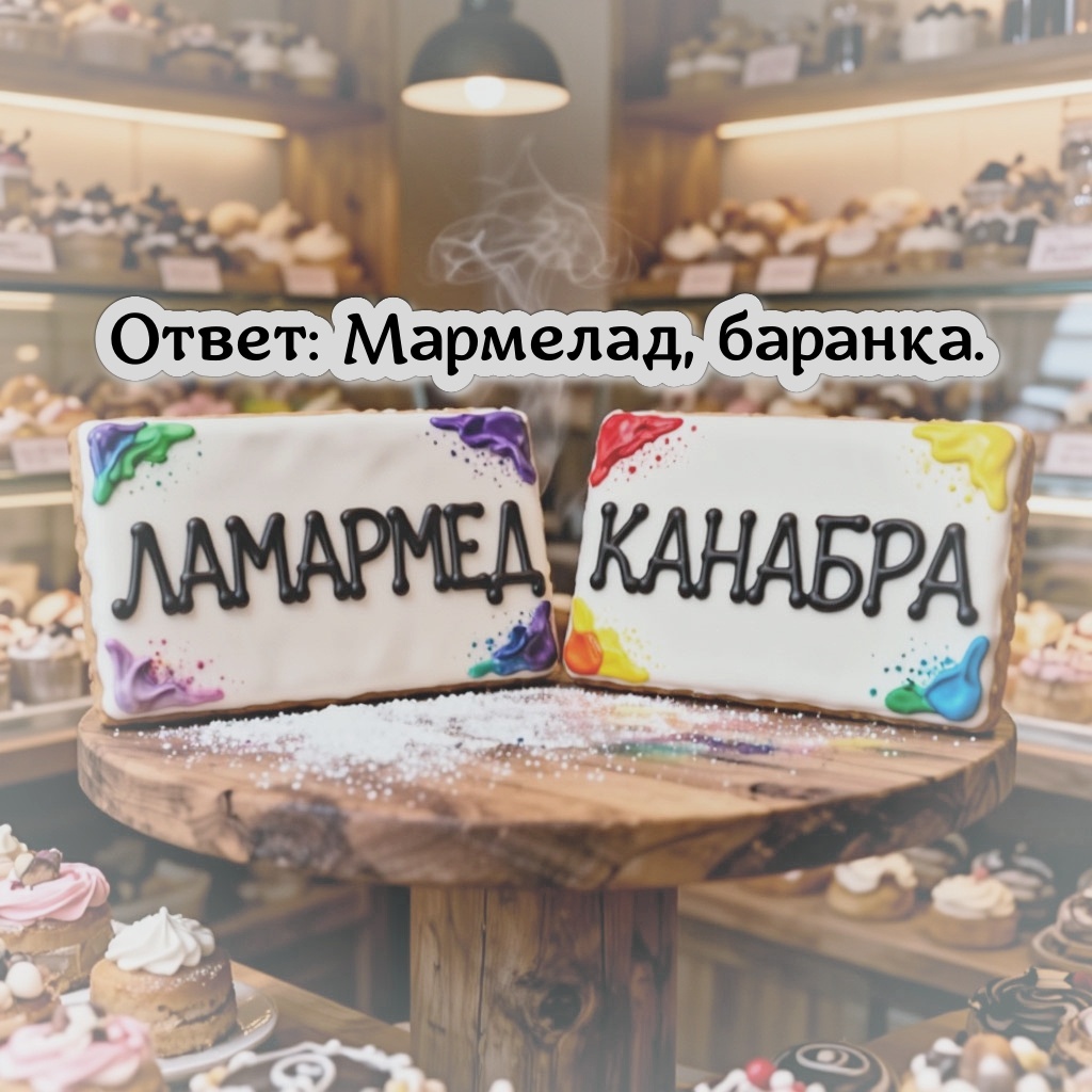 Мармелад, баранка.