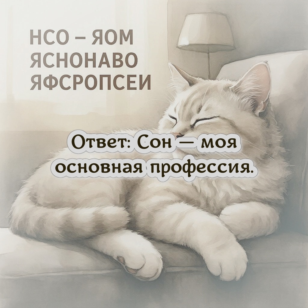 Сон — моя основная профессия.