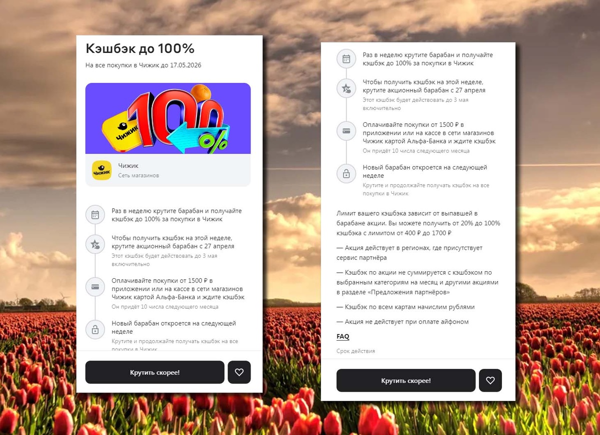 В Альфа-Банке можно получить деньги на покупки в Чижике