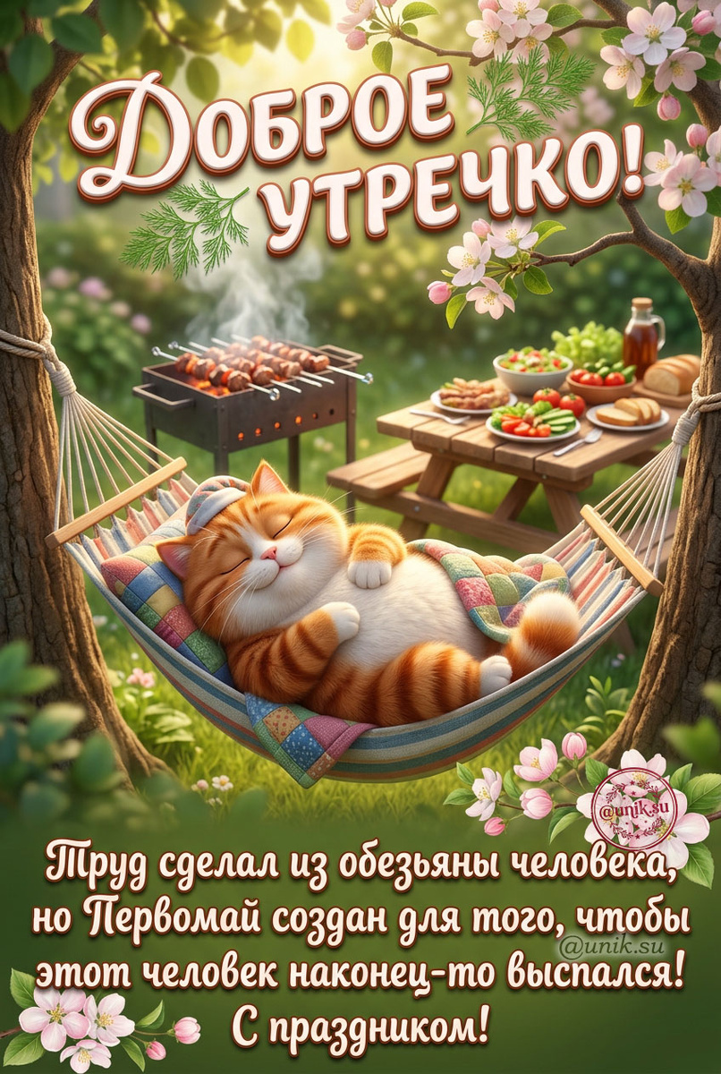 С 1  мая картинки доброе утро 