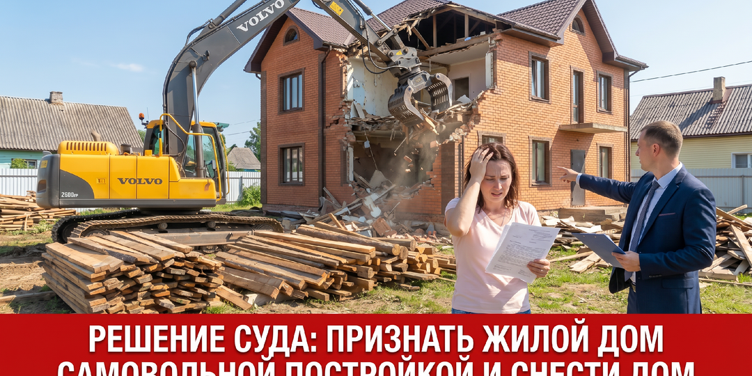 Решение суда: признать жилой дом самовольной постройкой и снести дом