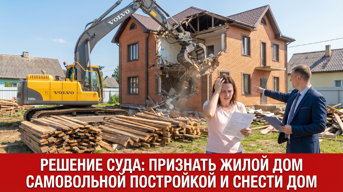Решение суда: признать жилой дом самовольной постройкой и снести дом