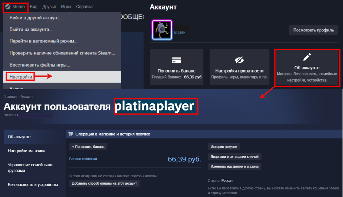 Как найти логин Steam