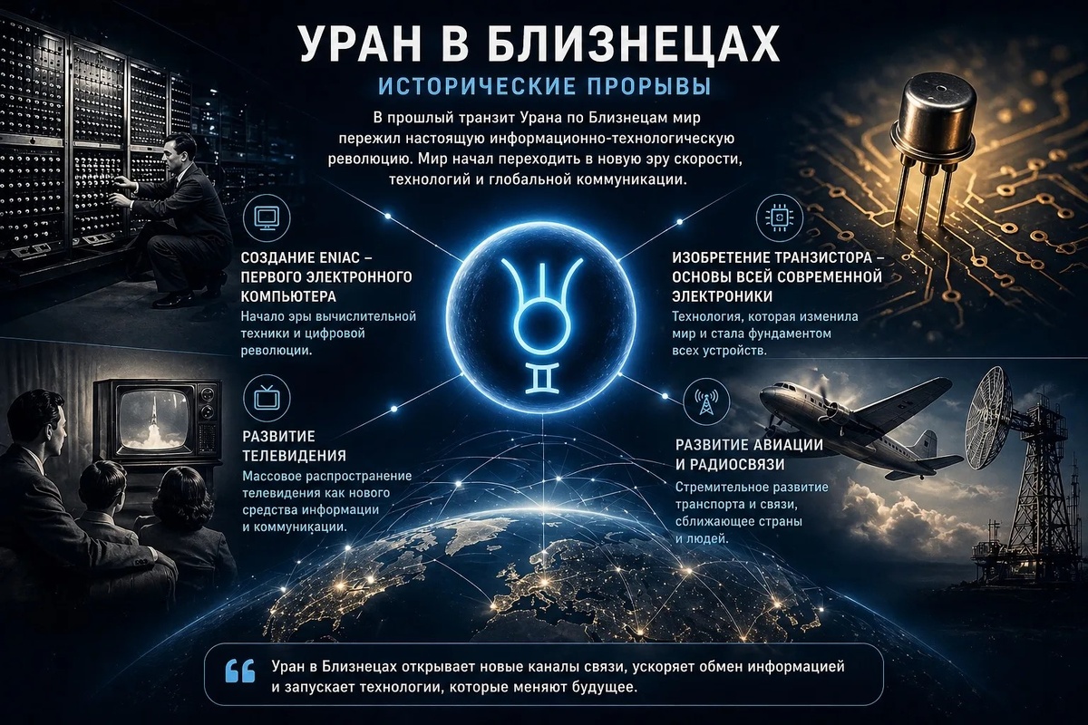 Уран в Близнецах открывает новые каналы связи, ускоряет обмен информацией и запускает технологии, которые меняют будущее.
