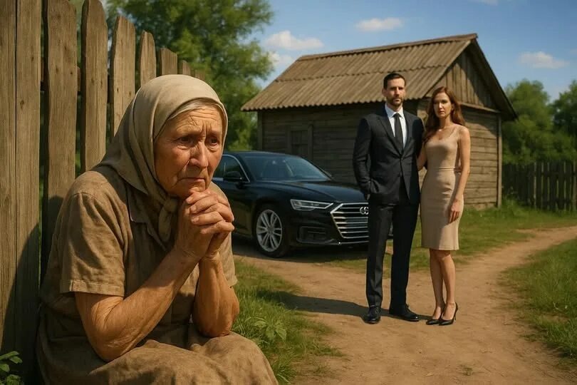 Привезли мать в леревню