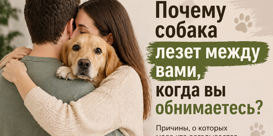 Почему собака лезет между вами, когда вы обнимаетесь?