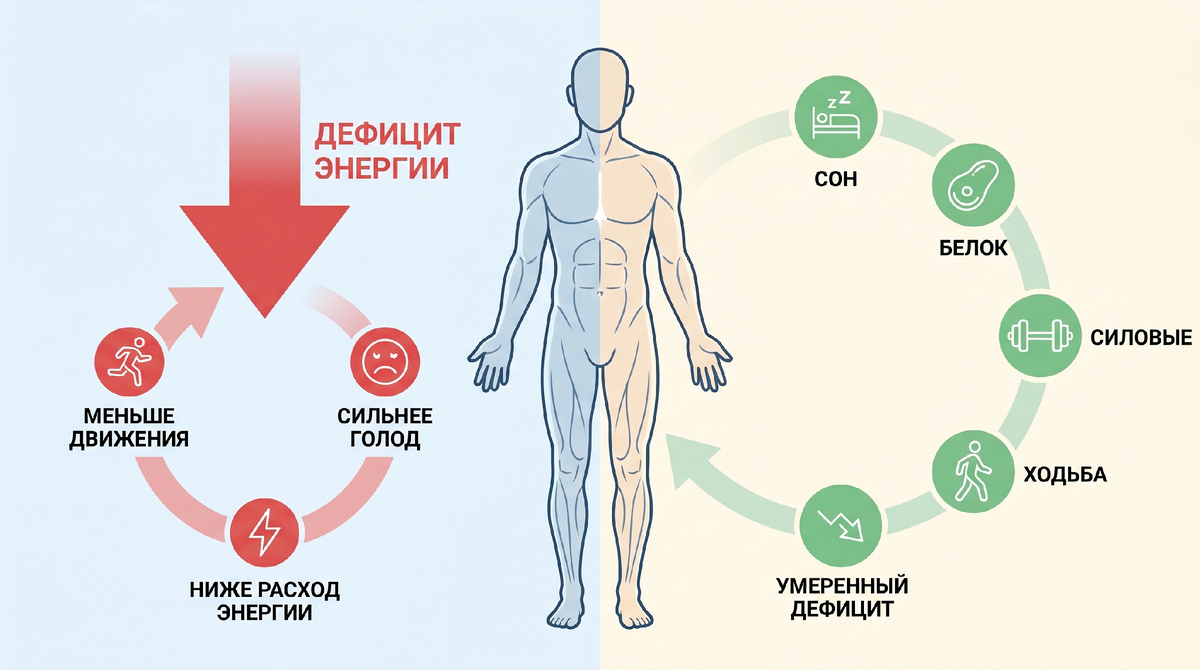 Фразу "вы убили метаболизм" я бы не использовала.