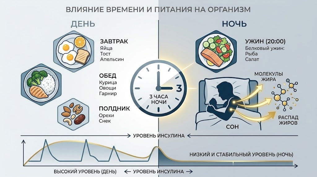 что вы едите вечером? Ответ обычно вскрывает всю проблему за две секунды