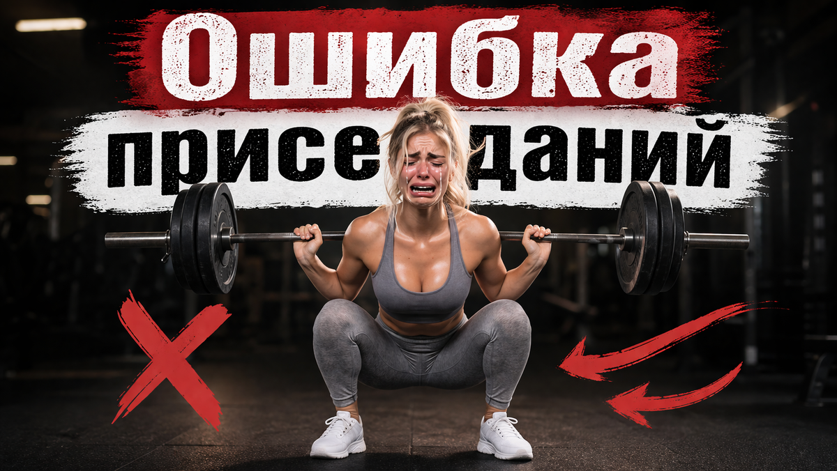 Ошибка в приседаниях из-за которой не растут ягодичные мышцы