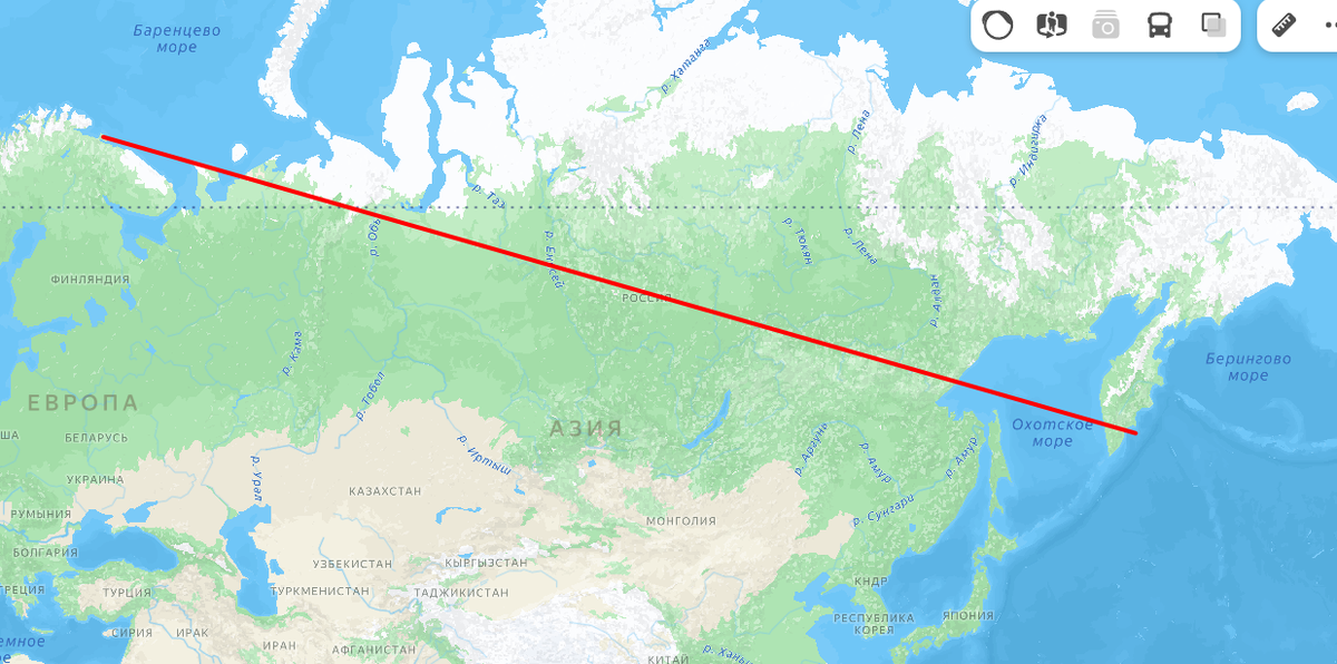 От Камчатки до Мурманска через всю страну. Путь крабов на Яндекс.Картах