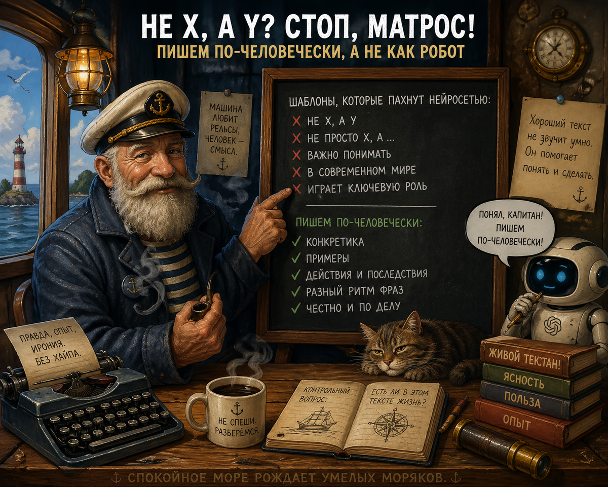 Учим ИИ писать по человечески, а не как робота.