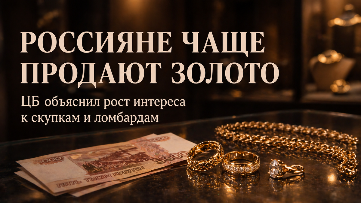 Банк России объяснил рост интереса россиян к продаже золота в скупки золота и ломбарды