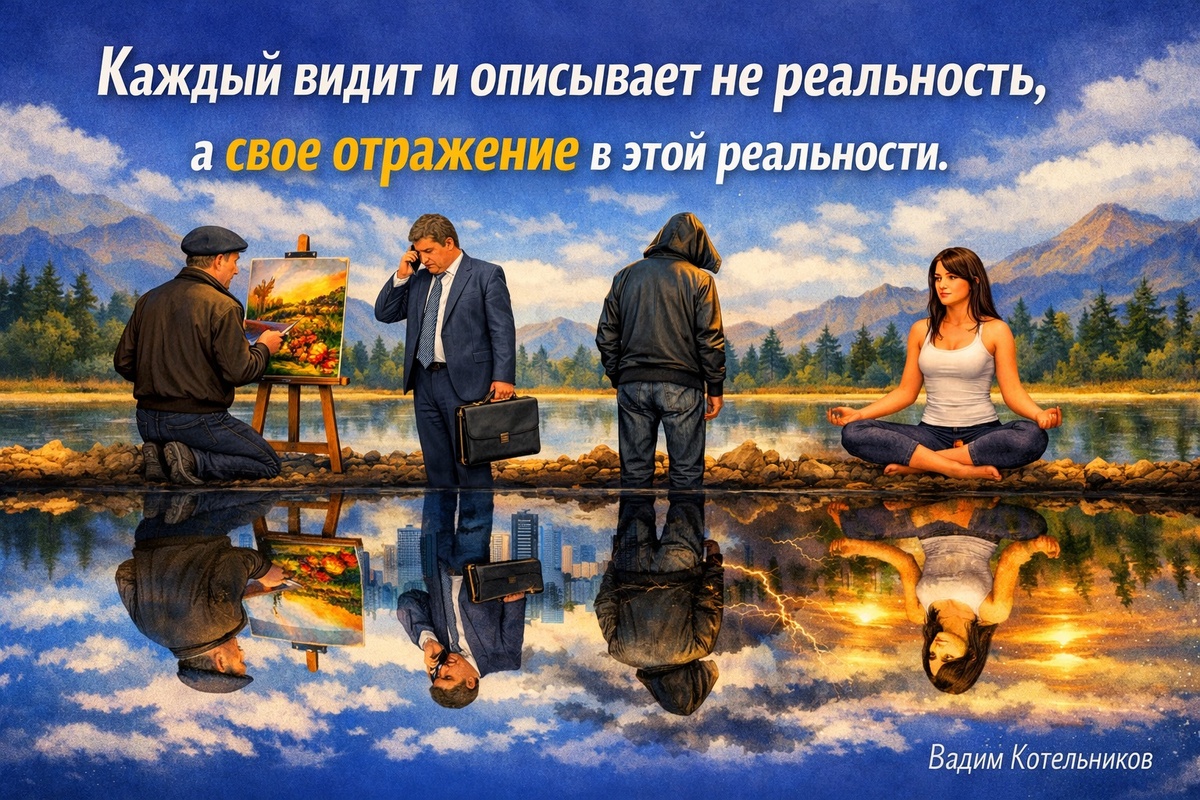 Каждый видит и описывает не саму реальность, а своё отражение в ней: притча в стиле Дзен. Вадим Котельников