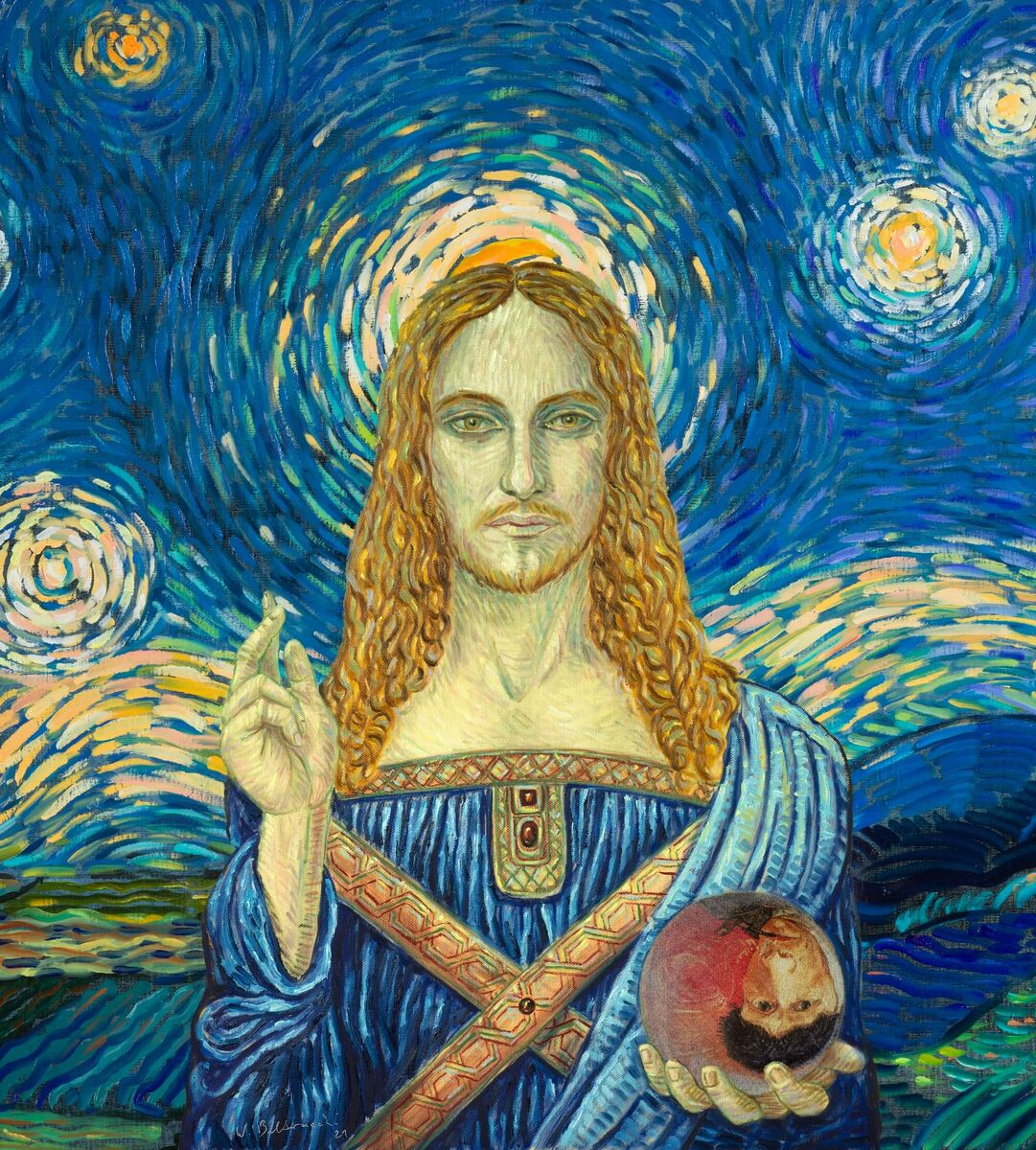 Часть серии SALVATOR MUNDI BELTRACCHI RENAISSANCE, основанной на картине, приписываемой Леонардо Да Винчи